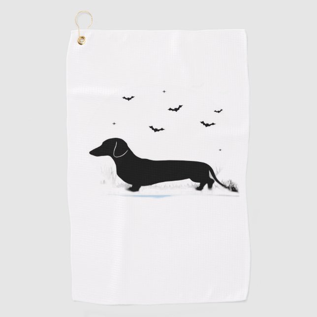 Dachshund Halloween Costume  My Dachshund is My Bo Golf Towel (Front)