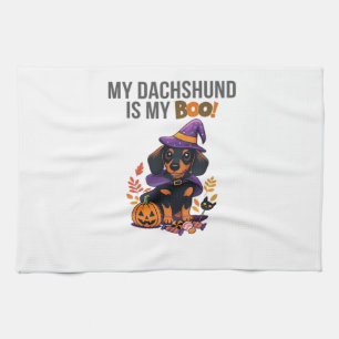 Dachshund Halloween Costume  My Dachshund is My Bo Tea Towel