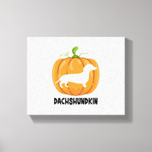 Dachshund Halloween Dog Canvas Print