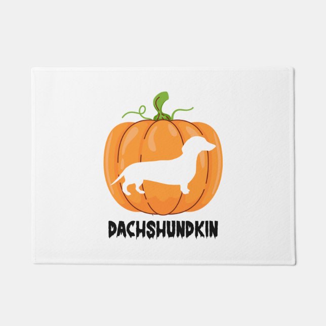 Dachshund Halloween Dog Doormat (Front)