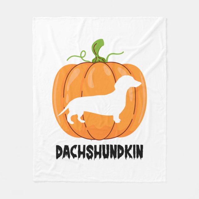Dachshund Halloween Dog Fleece Blanket (Front)