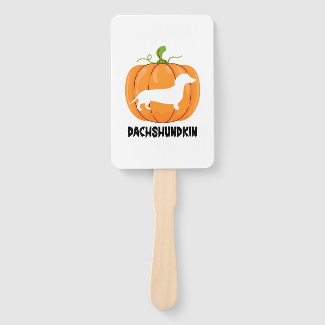Dachshund Halloween Dog Hand Fan (Front)