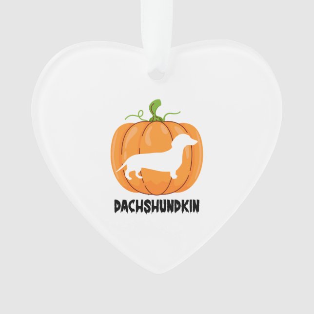 Dachshund Halloween Dog Ornament (Front)
