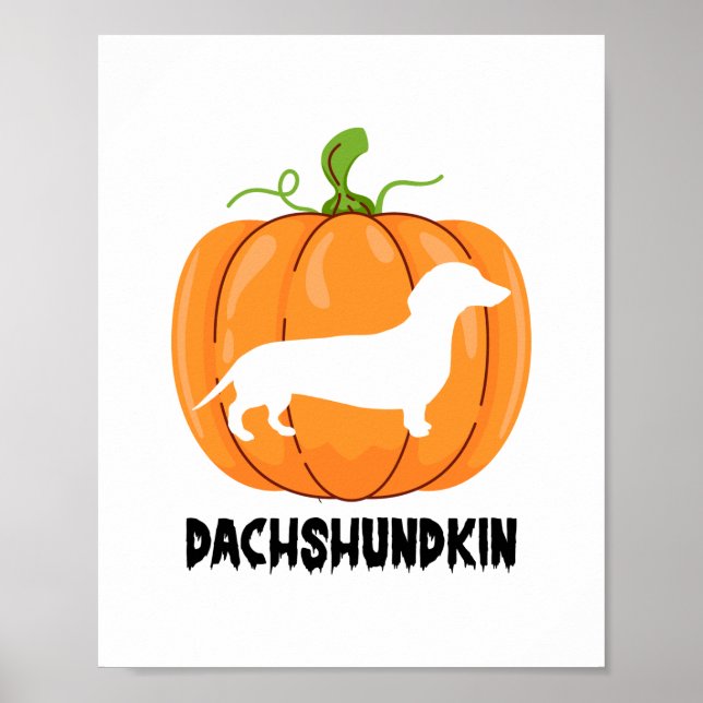 Dachshund Halloween Dog Poster (Front)