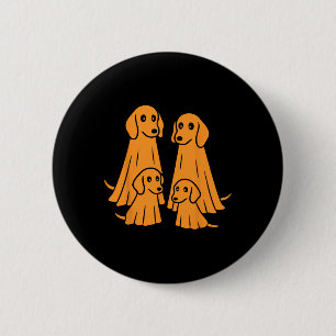 Dachshund Halloween Ghost Family Funny Dog Lover 6 Cm Round Badge
