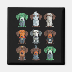 Dachshund Halloween Magnet