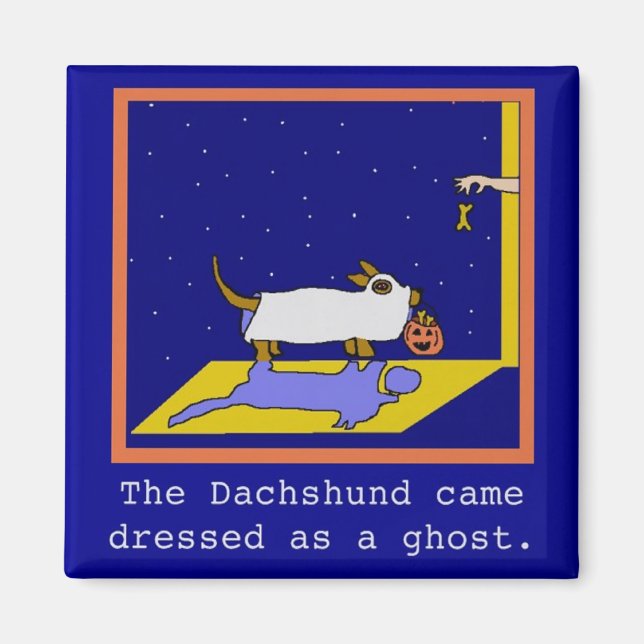 Dachshund Halloween Magnet (Front)