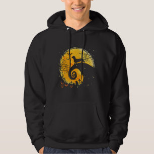 Dachshund Halloween Moon Dog Dachshund Funny Cute Hoodie