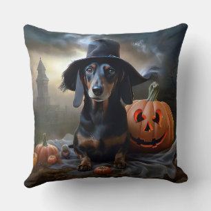 Dachshund Halloween Scary Cushion