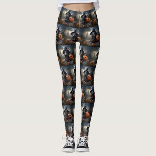 Dachshund Halloween Scary Leggings