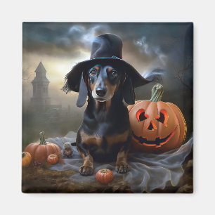 Dachshund Halloween Scary Magnet