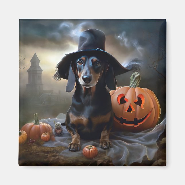 Dachshund Halloween Scary Magnet (Front)