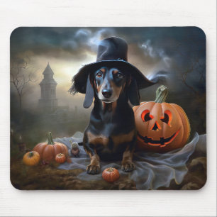 Dachshund Halloween Scary Mouse Mat