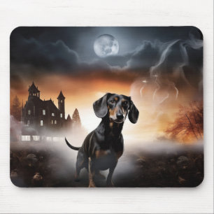 Dachshund Halloween Scary Mouse Mat