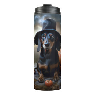 Dachshund Halloween Scary Thermal Tumbler