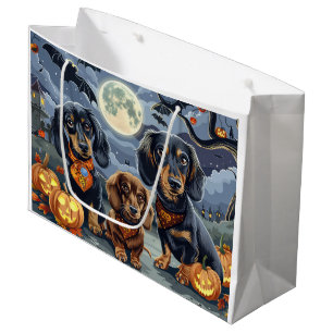 Dachshund Halloween Spooky  Large Gift Bag