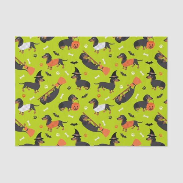 Dachshund Halloween Tissue Paper (Front)