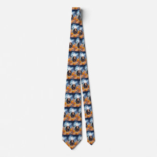 Dachshund Halloween With Pumpkins Scary Tie