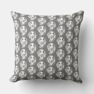 dachshund hand drawn sketch black white puppy dog  cushion