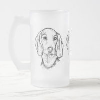dachshund hand drawn sketch black white puppy dog 