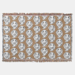 dachshund hand drawn sketch black white puppy dog throw blanket