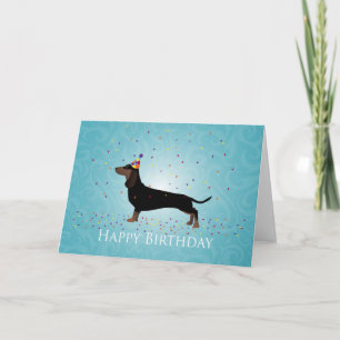Dachshund Happy Birthday Design Card