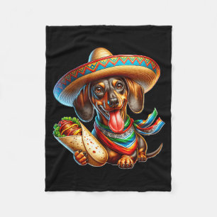 Dachshund happy cinco de mayo dachshund fleece blanket
