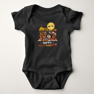 Dachshund Happy Hallothanksmas Halloween Thanksgiv Baby Bodysuit