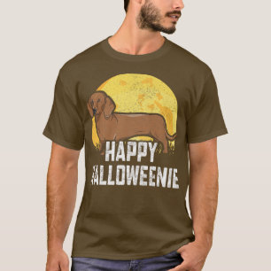 Dachshund Happy Halloweenie Costume Wiener Dog Lov T-Shirt