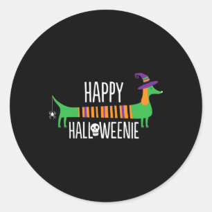 Dachshund Happy Halloweenie Cute Dog Halloween For Classic Round Sticker