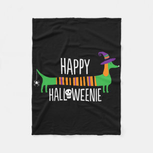 Dachshund Happy Halloweenie Cute Dog Halloween For Fleece Blanket