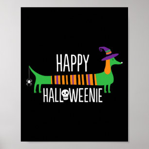 Dachshund Happy Halloweenie Cute Dog Halloween For Poster
