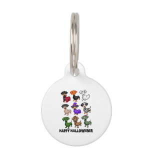 Dachshund Happy Halloweiner Funny Dog Halloween Pet Tag