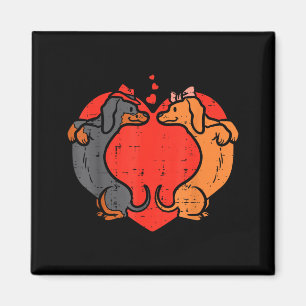 Dachshund Heart Cute Valentines Day Pet Dog Lover Magnet