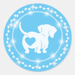 Dachshund Heart Love Sticker