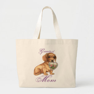 Dachshund Heart Mum Large Tote Bag
