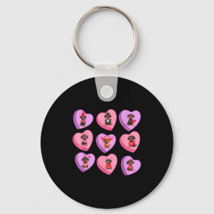 Dachshund Hearts Candy Valentines Weiner Dog Pet L Key Ring