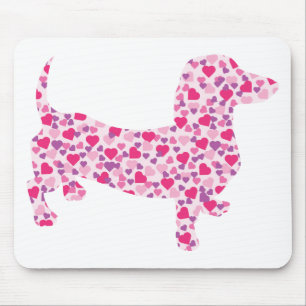 Dachshund Hearts Mouse Mat