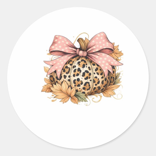 Dachshund Hello Autumn Leaf Fall For Dog Lover Cla Classic Round Sticker (Front)