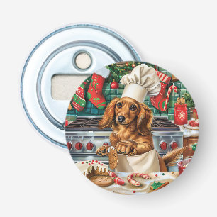 Dachshund Holiday Baking: Festive Christmas Bottle Opener