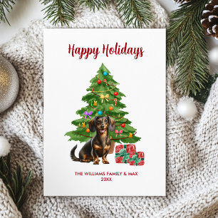 Dachshund Holiday Card