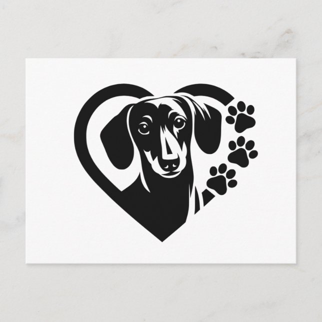 Dachshund Holiday Postcard (Front)