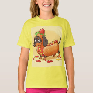 Dachshund-Hot Dog, by Natasha Us T-Shirt