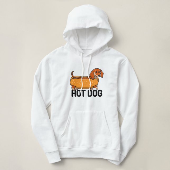 Dachshund Hot Dog Hoodie (Design Front)