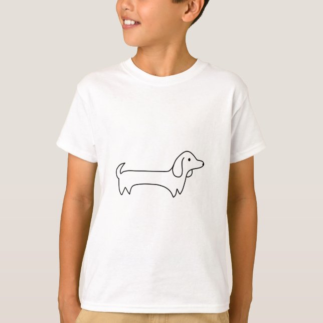 DACHSHUND, HOT DOG, SAUSAGE DOG, CUTE, DOG LOVER T-Shirt (Front)