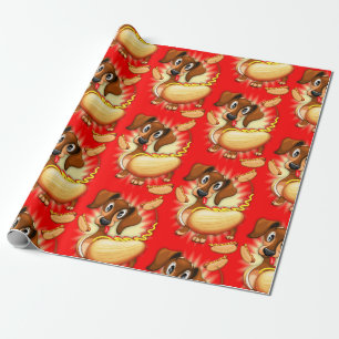 Dachshund Hot Dog Wrapping Paper