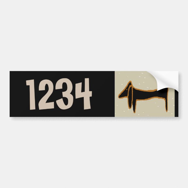 Dachshund  House Numbers Bumper Sticker (Front)