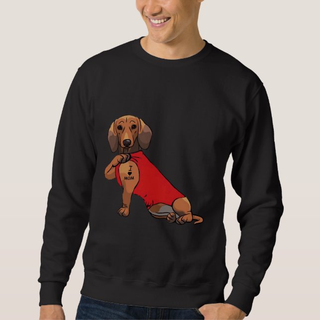 Dachshund I Love Mum Sweatshirt (Front)