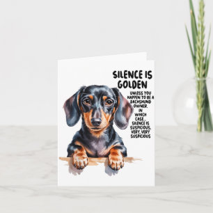 Dachshund Ideas For Women & Novelty Miniature Card