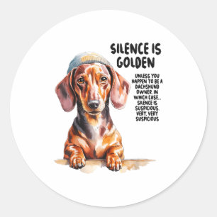 Dachshund Ideas For Women &amp; Novelty Miniature  Classic Round Sticker